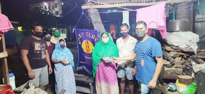 Leo Club of Dimapur marked the World First Aid Day by distributing first aid kit along with mask and sanitizers at Rana Colony, Dimapur. The project was headed by Leo Shreyans Sethi under the leadership of Leo Vishal Patni.  IPDP Leo Rishab Chhabra also witnessed the project. (Photo Courtesy: Leo Club Dimapur)